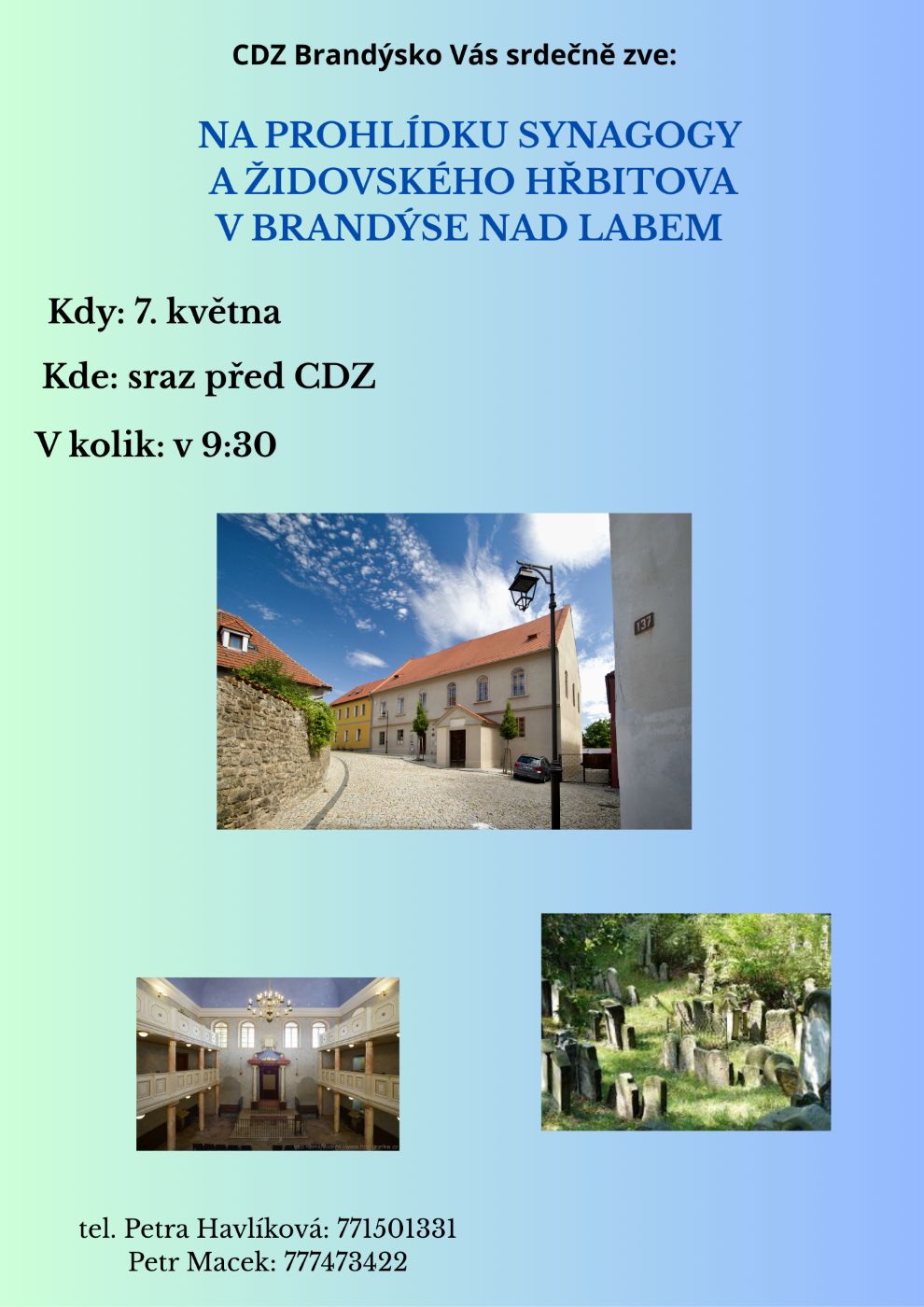 Návštěva synagogy v Brandýse nad Labem 7. 5. 2025 Návštěva synagogy v Brandýse nad Labem 7. 5. 2025